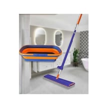 Kendinden Sıkmalı Tekerli Mop Seti, 1 Yedek Bez İle