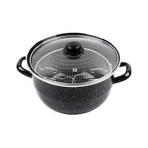 Lüks Emaye Kızartma Tenceresi Siyah 24 Cm 4.5l Renkli Lüks Emaye Kızartma Tenceresi Siyah 24 Cm 4.5l Renkli