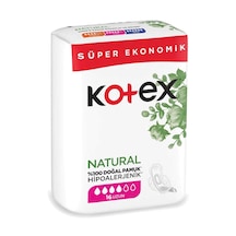 Kotex Natural Hipoalerjenik Hijyenik Ped Uzun 16'lı