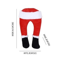 Pazly Noel Baba Bacakları Ağaç Şöminesi, 38x21x16cm, Kırmızı Beyaz, Noel Partisi Süsleme