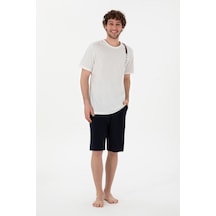 U.S. Polo Assn. Erkek Bisiklet Yaka Beyaz Pijama Takımı 50309355-VR013