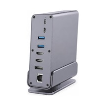 Hadron Hdx7065 Type-c Combo Hub Docking Station 4k 60hz Lan Usb 16 Port Gri