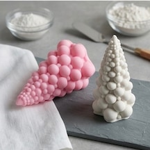 Dekoratif Çam Ağacı Silikon Kalıp 9x5 Cm