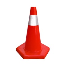 İleri Trafik PVC Trafik Konisi 50 CM Tek Reflektifli Trafik Dubası - 3187