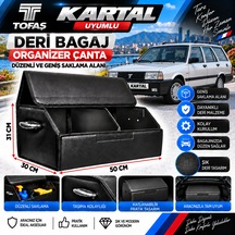 Tofaş Kartal Uyumlu Oto Bagaj Organizeri Deri Bagaj Kutu Çanta 1