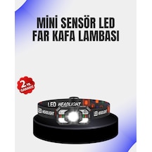 Hubrendy Tekno Kamp Ve Yürüyüş İçin Sensörlü Led Kafa Feneri Ayarlanabilir AÇIK GRİ KAHVE KARIŞIMI