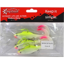Captain 3559 Pencil Soft 10cm Levrek Silikonu 3'lü Suni Balık 06