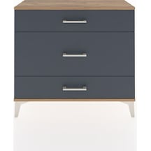Arges Şifonyer 3 Çekmeceli 88x30x80 Çam-antrasit Atlas Çam