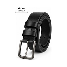 Ertaş Trend Store Erkek Hakiki Deri 4 CM Klasik Kemer Metal Tokalı Günlük ve Klasik Kullanım Çok Renkli