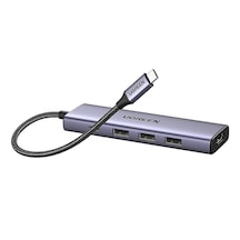 Ugreen 15596 5 Port 5 İn1 USB-C 100 W PD 4K Hub Çoklayıcı Gri