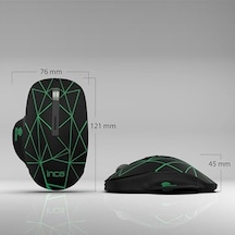 Inca Iwm-551t Kablosuz,şarj Edilebilir, 4 Farklı Değişebilen Led Işıklı, Sessiz Tuş, Tyep-c Ve Usb Çift Alıcı,1600 Dpi,7 Tuş, Led Aç/kapa Tuşu, 15m Çekim Mesafesi