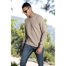 Buratti Pamuklu Relaxed Fit Bisiklet Yaka Erkek Sweat 5905453 Vizon Buratti Pamuklu Relaxed Fit Bisiklet Yaka Erkek Sweat 5905453 Vizon