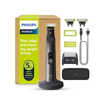Philips Oneblade Pro 360 Yüz Ve Vücut - Elektrikli Tıraş Makinesi, Düzeltici Ve Vücut Bakım Seti, 3 X 360 Bıçak, Hassas Tarak, 2x Vücut Aparatı, Seyahat Çantası, Şarj İstasyonu, Yüz Ve Vücut İçin Qp6652/35