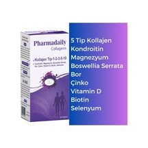 Pharmadaily Tip 1-2-3-5-10 Kolajen Takviye Edici Gıda 60 Tablet