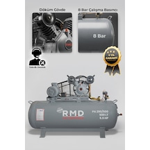 R.m.d Kompresör Hava Kompresörü Pistonlu 500 Lt 2 Kafa 8 Bar 5.5 Hp I Pa290ı500