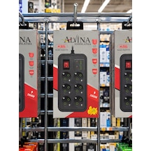 K86 Akım Korumalı 6soketli 2usb 2type-c Çıkışlı Çalıştırma Butonlu 2metre Siyah Uzatma Kablosu 0 - 2 M