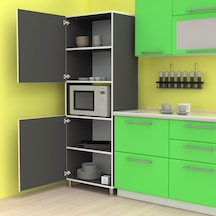Kenzlife fırın dolabı fadime gri 185*66*45 mutfak banyo kiler ofi