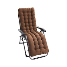 Jms Açık Kahve Uzun Recliner Sandalye Minderi Koltuk Minderi Bahçe Şezlong Mat 125 48 8cm