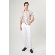 Bisse Erkek 5 Cep Spor Pantolon Beyaz Pns23y23104 D01 Beyaz