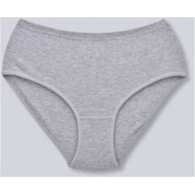 Kadın Beyaz Yüksel Bel 6'lı Paket Pamuklu Penye Külot 001