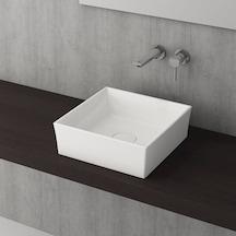 Bocchi Vessel Tezgah Üstü Lavabo 38x38 cm P. Beyaz 1173-061-0125