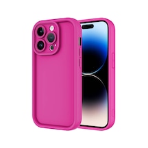 İphone Uyumlu 14 Pro Max Kılıf Kamera Korumalı Klfs Ananas Kapak - Pembe Koyu Pembe Koyu