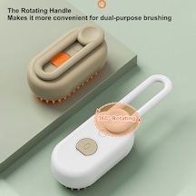 Vkemall Kedi Köpekler İçin 3'ü Bir Arada Usb Uçlu Spreyli Masaj Tarak, Hassas Deri Dostu, Tüy Toplama Ve Temizleme Fonksiyonu, Süt Kahve Rengi