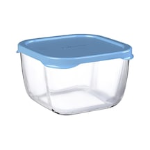 Paşabahçe Snowbox Saklama Kabı Mavi Kapaklı 275 Cc 53223 4'lü Set Çok Renkli