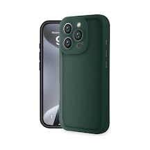 Zengemtx Newface Apple Uyumlu iPhone 16 Pro Kılıf Viera Silikon - Koyu Yeşil