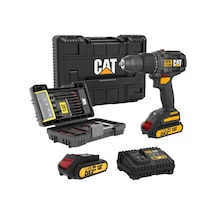 Cat Dx1120 18volt/2.0ah Li-ion Çift Akülü Kömürsüz Profesyonel Şarjlı Darbeli Matkap + Da01902 45 Pa