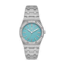 Ferro Fl43029a-a15 Quartz Çelik Gri Turkuaz Kadran 33 Mm Kadın Kol Saati Gri
