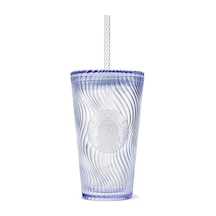 Starbucks Mor Renkli Pipetli Plastik Soğuk İçecek Bardağı-473 Ml Mor