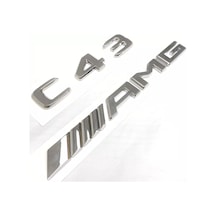 Benz Uyumlu C 43 Ve Amg Krom Bagaj Yazısı Seti 3m 3d Abs 2'li