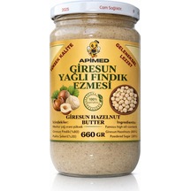 Giresun Yağlı Fındık Ezmesi 660 Gr %80 Giresun Fındığı, Doğal Katkısız Fındık