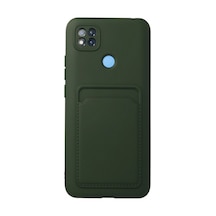 Xiaomi Redmi 9c Kılıf Kelvin Kartvizitli Silikon - Koyu Yeşil -