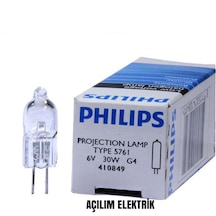 Philips Type 5761 6V 30W G4 Projeksiyon Lambası Optik /Özel Ampul