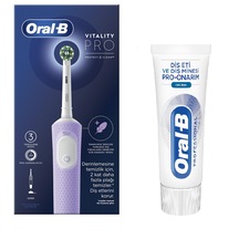 Oral-B Vitality Pro Lila Diş Fırçası + Pro Onarım Diş Macunu 50 ML