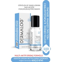 Dermalog Extra Direnç Pürüzsüzleştirici Hızlı Saç Uzatma Serumu - (Biotin, Keratin, Argan, Kabak Çekirdeği Yağı) 100 ML