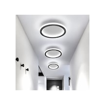 Antrasit Ø30cm Çember Avize 3000k Sarı Işık Led Tavan Lambası