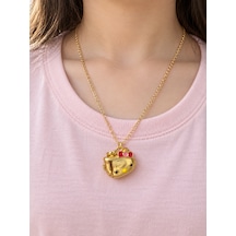 Hello Kitty Figürlü 316l Paslanmaz Çelik Gold Renk Açılır Kapaklı Kolye Altın - Gümüş