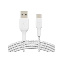Belkin Type-c Örgülü Data & Hızlı Şarj Kablo 2m Beyaz