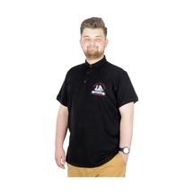 Mode Xl Büyük Beden T-Shirt Polo Yatch Club 22344 Siyah 001