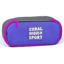 Coral High Sport Lavanta Açık Gri İç Bölmeli Oval Kalem Çantası