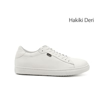 Gönderi(R) Gönderi R Beyaz Bağcıklı Termo Taban Hakiki Deri Sneaker Beyaz