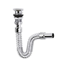 Pop Up Krom Bas Aç Koku Stoplu Lavabo Gider Sifon Krom
