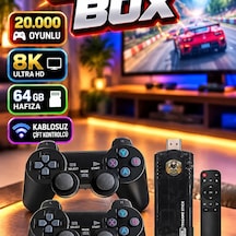 Game Box 20.000 Oyunlu 8k Ultra Hd Oyun Konsolu 64 Gb Kablosuz Çift Kontrolcü Seti