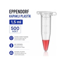 Eppendorf Kapaklı Plastik 1,5 Ml - 500 Adet