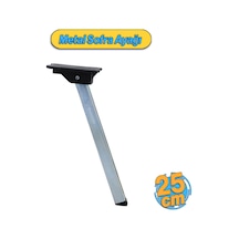 Badem10 Sofra Ayağı 25 Cm Metal Plastik Siyah Taban Katlanır Yer Sofrası Sini Altı Mobilya Ayak Sehpa Masa 6395751