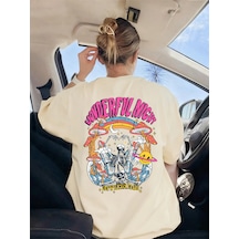 Noıssey Urban Pop Graphic Kadın Tişört Koleksiyonukod 5569 Bej
