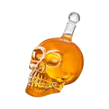 Senon Crystal Head Kuru Kafa Cam Şişe El Yapımı Kuru Kafa Sürahi İçki Şişesi 550 Ml Diğer